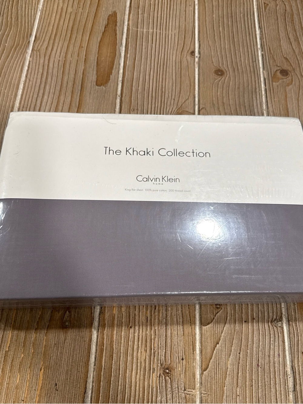 Vintage Calvin Klein Home The Khaki Collection King Flat Sheet Plum Purple Y2K